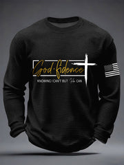 Men's God Fidence Waffle Long Sleeve T-Shirt