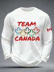 Men's CANADA 2026 Waffle Print Casual T-Shirt