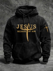 Men's Faith Oversized Drop-Shoulder Hoodie with Pockets