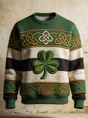 Men's St. Patrick's Day Art Print Casual Crew Neck Sweatshirt
