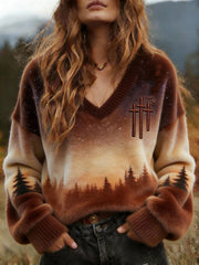 Women's Faith Print Casual Top