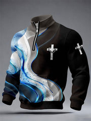 Men's Faith Cross Waffle Sweatshirts