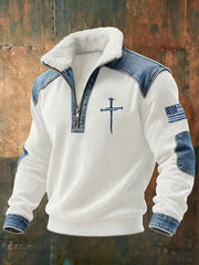 Men's Cross Print Casual Top