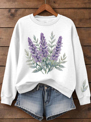 Women's Plants Flowers Print Sweatshirt