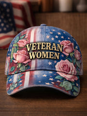 Veteran Women Floral Unisex Vintage Hats