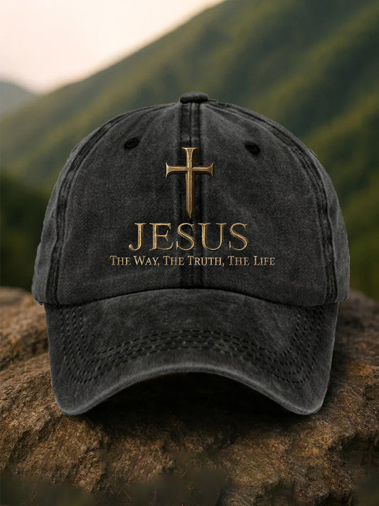 Unisex Jesus The Way The Truth The LifeCross Faith Print Hat