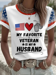 Women's 'My favorite veteran is my husband' T-shirts