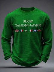 Men's Nations of Rugby Lover Printed Waffle Tops