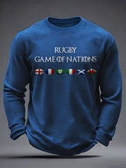 Men's Nations of Rugby Lover Printed Waffle Tops