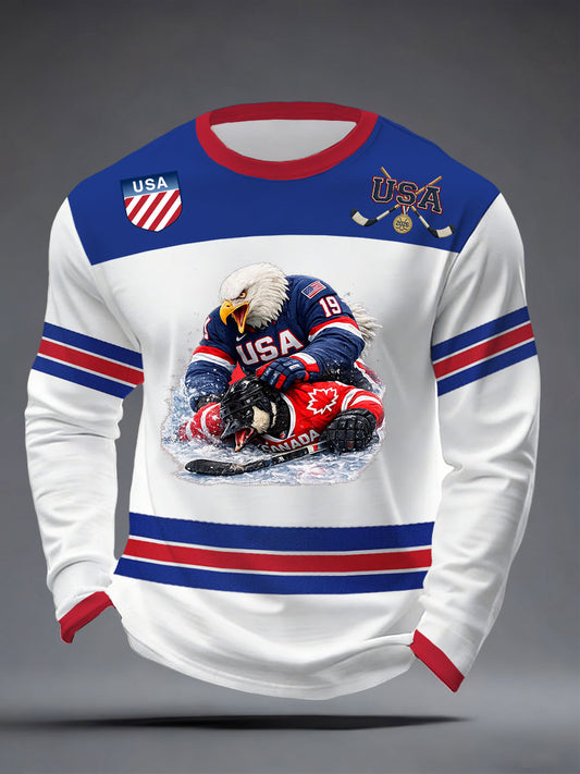 Men's American Hockey Long-Sleeve T-Shirt