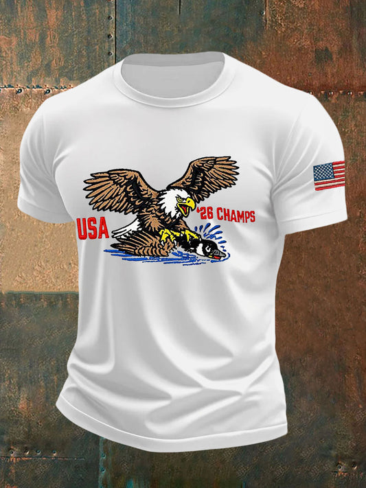 Men's American Hockey Printed Casual T-Shirt