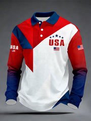 Men's USA Flag Patriotic Tops