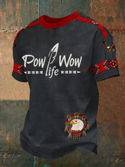 Men's Gathering of Nations Pow Wow Indian Native Art Print T-shirt