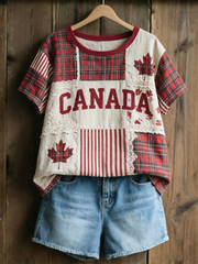 Women's Canadian Maple Leaf Casual T-Shirt