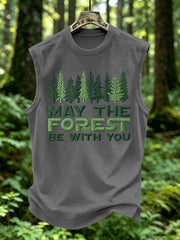 Men's May The Forest Be With You Print Vest Top