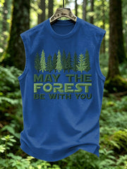 Men's May The Forest Be With You Print Vest Top