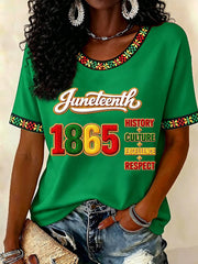 Women's Juneteenth Print Casual Tee