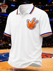 Men's Go New York Gift For Basketball Fans Print Casual Polo