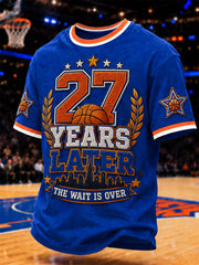 Men's GO NEW YORK GO! Gift For Basketball Fans Print Casual Tee