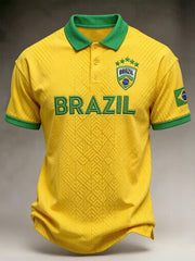 Men's Brazil Soccer Fan Gift Short Sleeve Top