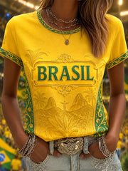 Women's Gift For Football Fans Print Casual Tee