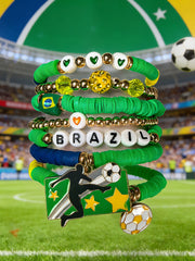 Brazilian Football Casual Bracelet Set