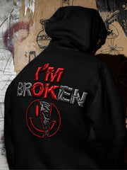 Men's I'm Ok I'm Broken Oversized Drop-Shoulder Hoodie