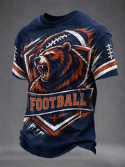 Men's Football Gameday Gift For Football Fans Print Casual Tee