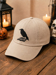 Halloween Gothic Raven Reading Casual Unisex Hat
