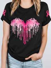 Women's Breast Cancer Awareness Ribbon T-Shirt