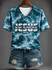 Women's Faith Printed V-neck T-shirt