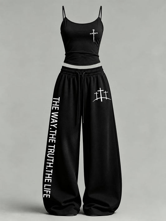 Women's 'The Way The Truth The Life' Printed Casual Set