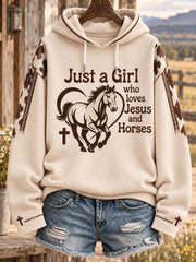 Women's Western Faith Lover Printed Hoodie