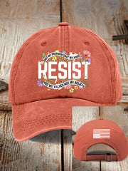 Retro Resist Not My President, Not My Voice, Not My Values, Not My Beliefs Print Baseball Cap