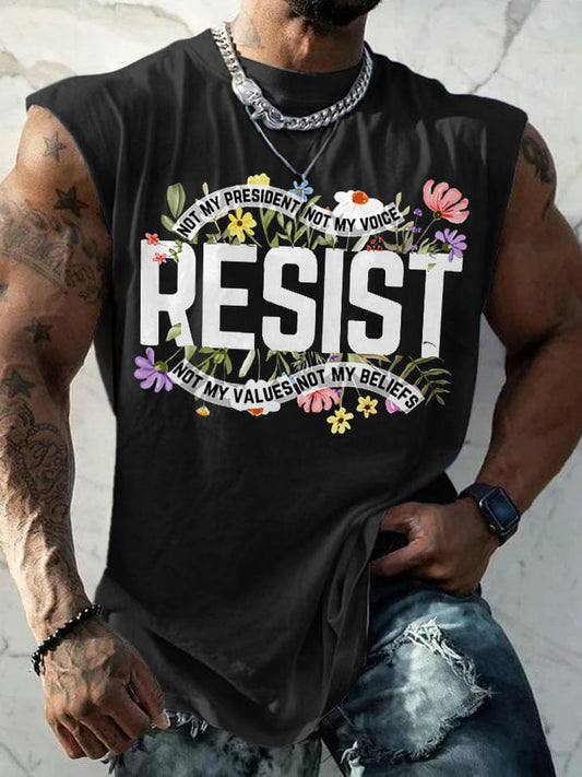 Retro Resist Not My President, Not My Voice, Not My Values, Not My Beliefs Print Vest