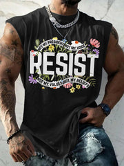 Retro Resist Not My President, Not My Voice, Not My Values, Not My Beliefs Print Vest