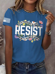 Retro Resist Not My President, Not My Voice, Not My Values, Not My Beliefs Print T-Shirt