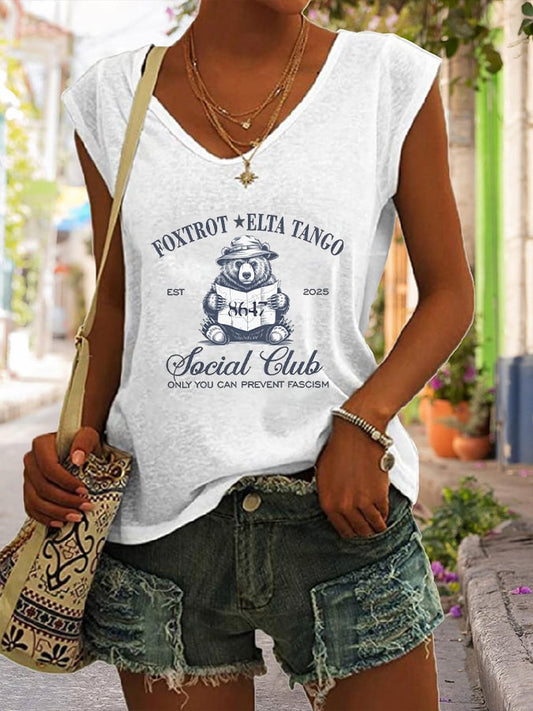 Women's  Fashion Print Casual Vest