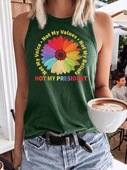 Retro Not My President, Not My Voice, Not My Values, Not My Beliefs Print Vest