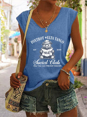 Women's  Fashion Print Casual Vest