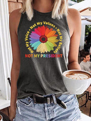Retro Not My President, Not My Voice, Not My Values, Not My Beliefs Print Vest