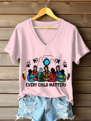 Women's every child matters V-neck T-shirts