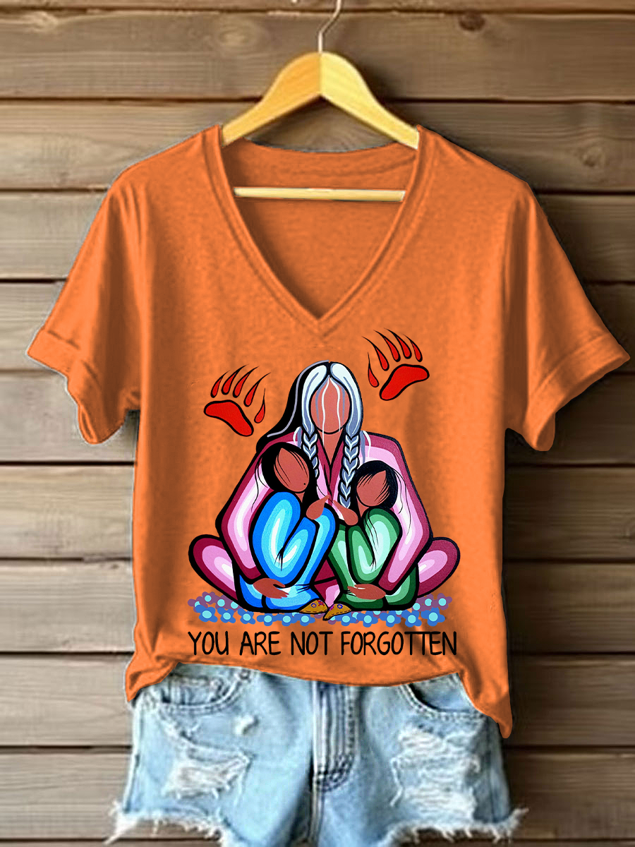Women's you are not forgotten V-neck T-shirts