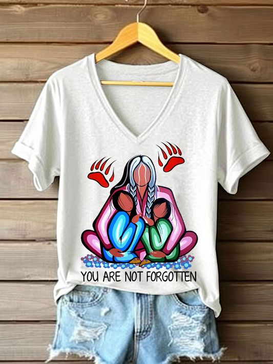 Women's you are not forgotten V-neck T-shirts