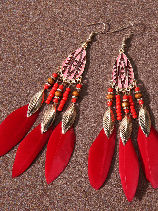 Native American feather earrings