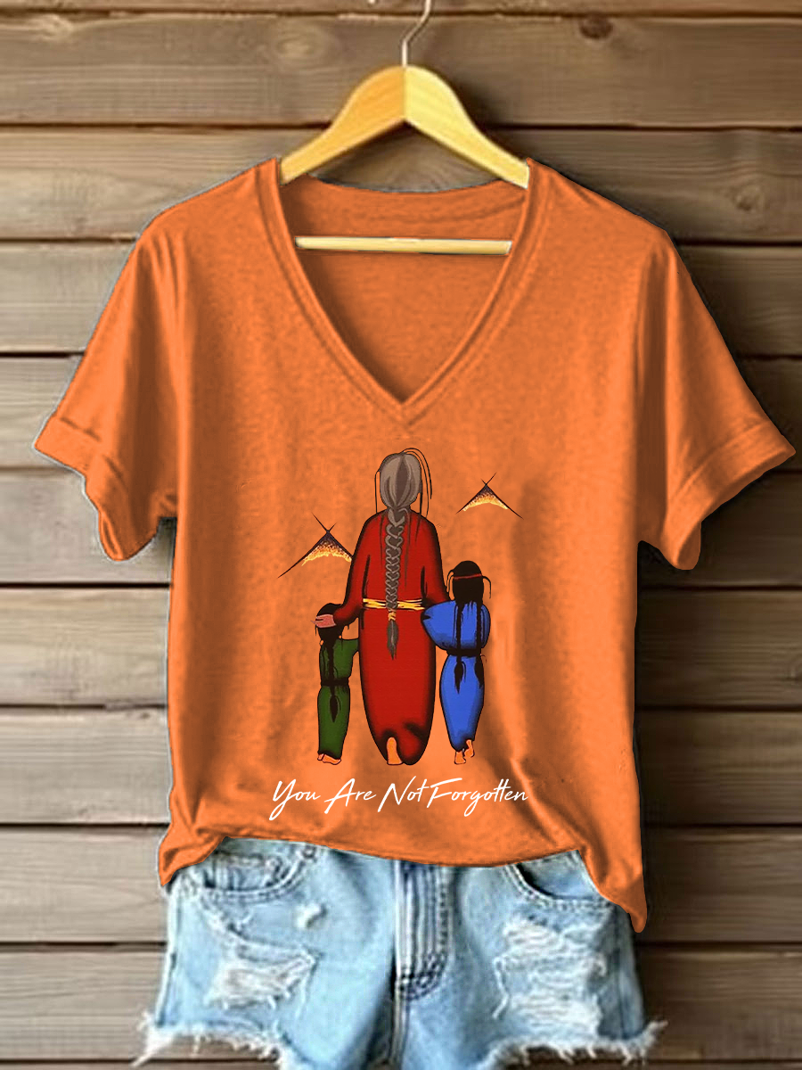 Women's you are not forgotten V-neck tops