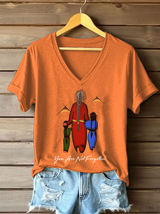 Women's you are not forgotten V-neck tops