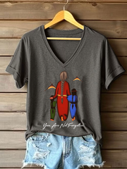 Women's you are not forgotten V-neck tops