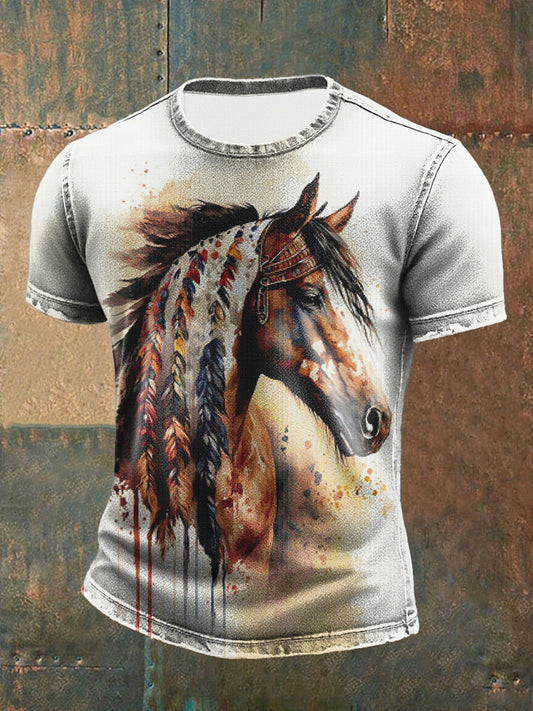 Men's Native American horse t-shirt
