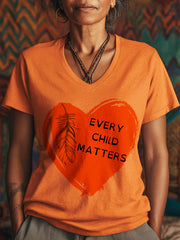 Women's Every Child Matters Print V-Neck T-Shirt